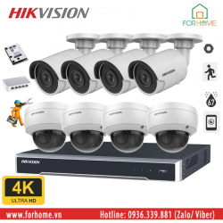 Trọn bộ Camera IP Hikvision 8MP Ultra HD 4K